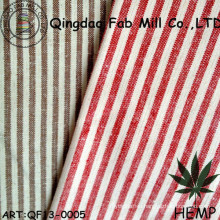 Yarn-Dyed Hemp/Organic Cotton Stripe Fabric (QF13-0005)